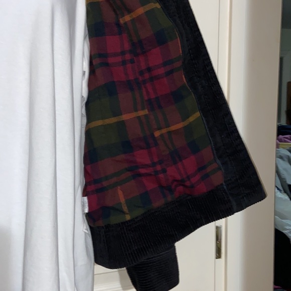 L.L. Bean Corduroy Barn Chore Utility Jacket Flannel Lined Size Large Petite - Picture 5 of 11